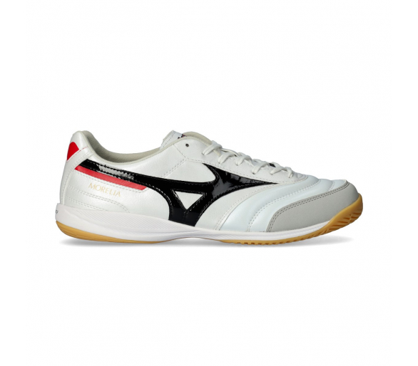 Mizuno Morelia Sala Pro IN White-Black-Chinese Red Q1GA2513-09