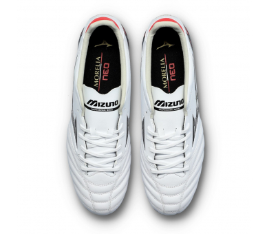 Mizuno Morelia Neo IV Pro FG White-Black-Chinese Red P1GA2534-09