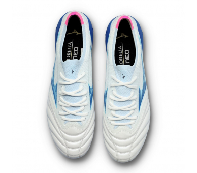 Mizuno Morelia Neo IV Beta Elite FG White-Tanager Turquoise-Pink P1GA2542-25