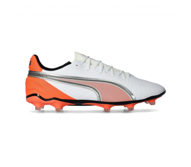 Puma King Match FG/AG White-Silver-Glowing Red 108832-01