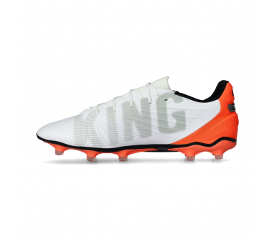 Puma King Match FG/AG White-Silver-Glowing Red 108832-01