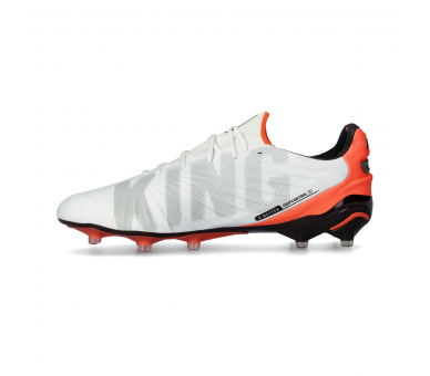 Puma King Ultimate FG/AG White-Silver-Glowing Red-Black 108821-01