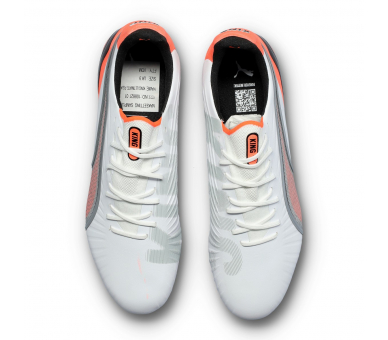 Puma King Ultimate FG/AG White-Silver-Glowing Red-Black 108821-01