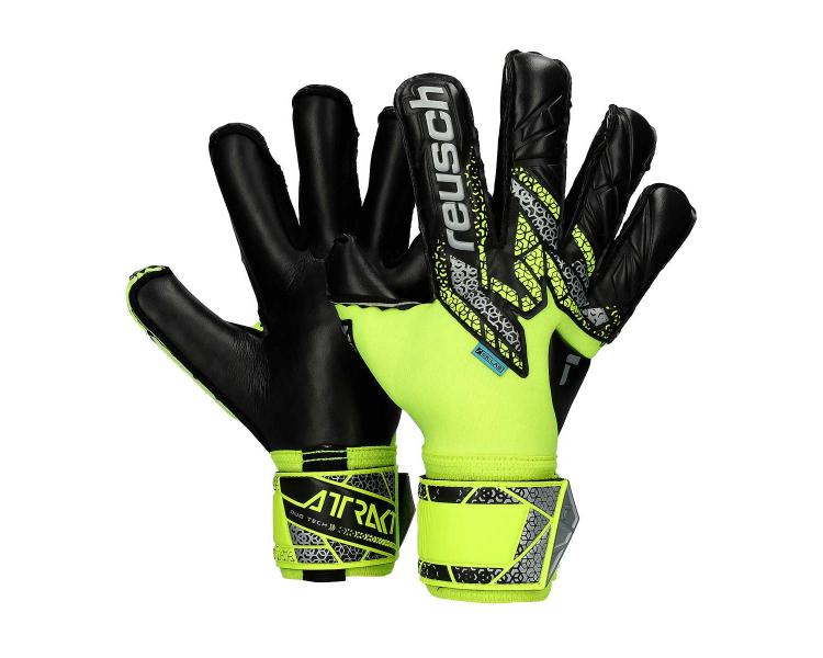 Guantes Reusch Attrakt Duo Evolution Safety yellow-Silver-Black ref. RE_5570055-2025
