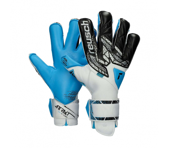 Guantes Reusch Attrakt Aqua Evolution White-Black-Aqua blue ref. RE_5570455-1126