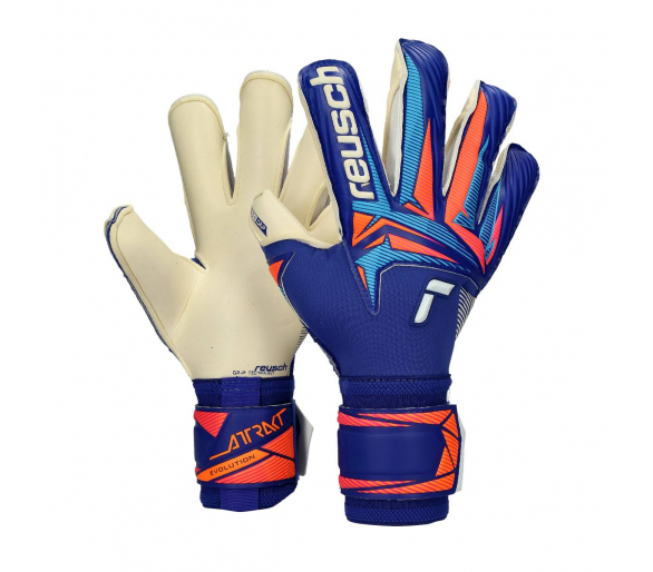Guantes Reusch Attrakt Gold X Evolution sharp blue-white-shocking orange ref. RE_5670964-4126