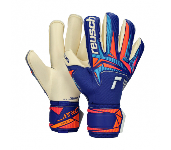Guantes Reusch Attrakt Gold X sharp blue-white-shocking orange ref. RE_5670965-4126