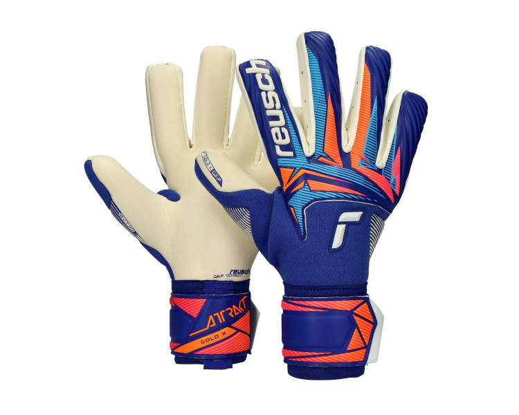 Guantes Reusch Attrakt Gold X sharp blue-white-shocking orange ref. RE_5670955-4126