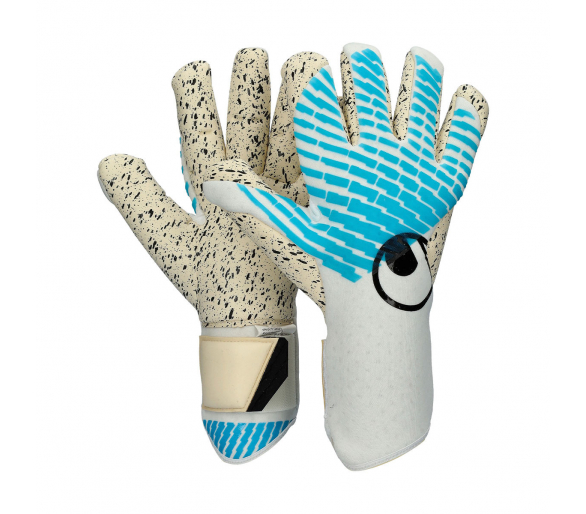 Guantes Uhlsport Fangmaschine Cybertec Supergrip+ Finger Surround White-Ciber cyan ref. UH_10113740-01