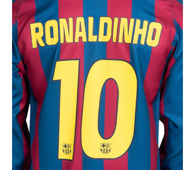 Camiseta Nike FC Barcelona Reissue 2005-2006 Ronaldinho Gym Blue-Desert Maroon-(Tour Yellow) ref. NI_HQ1462-471
