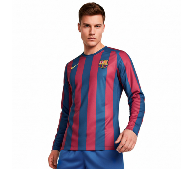 Camiseta Nike FC Barcelona Reissue 2005-2006 Ronaldinho Gym Blue-Desert Maroon-(Tour Yellow) ref. NI_HQ1462-471