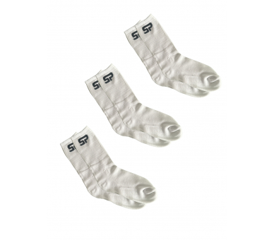 PACK SP FÚTBOL x3 CALCETINES 3/4 Blanco