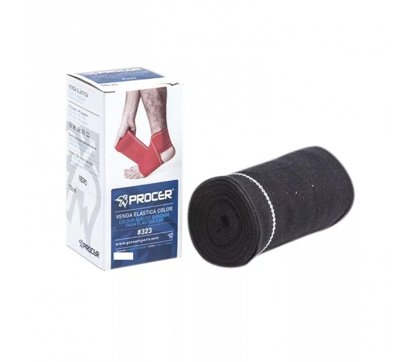 VENDA ELASTICA PROCER 8CM x 3MT NEGRO